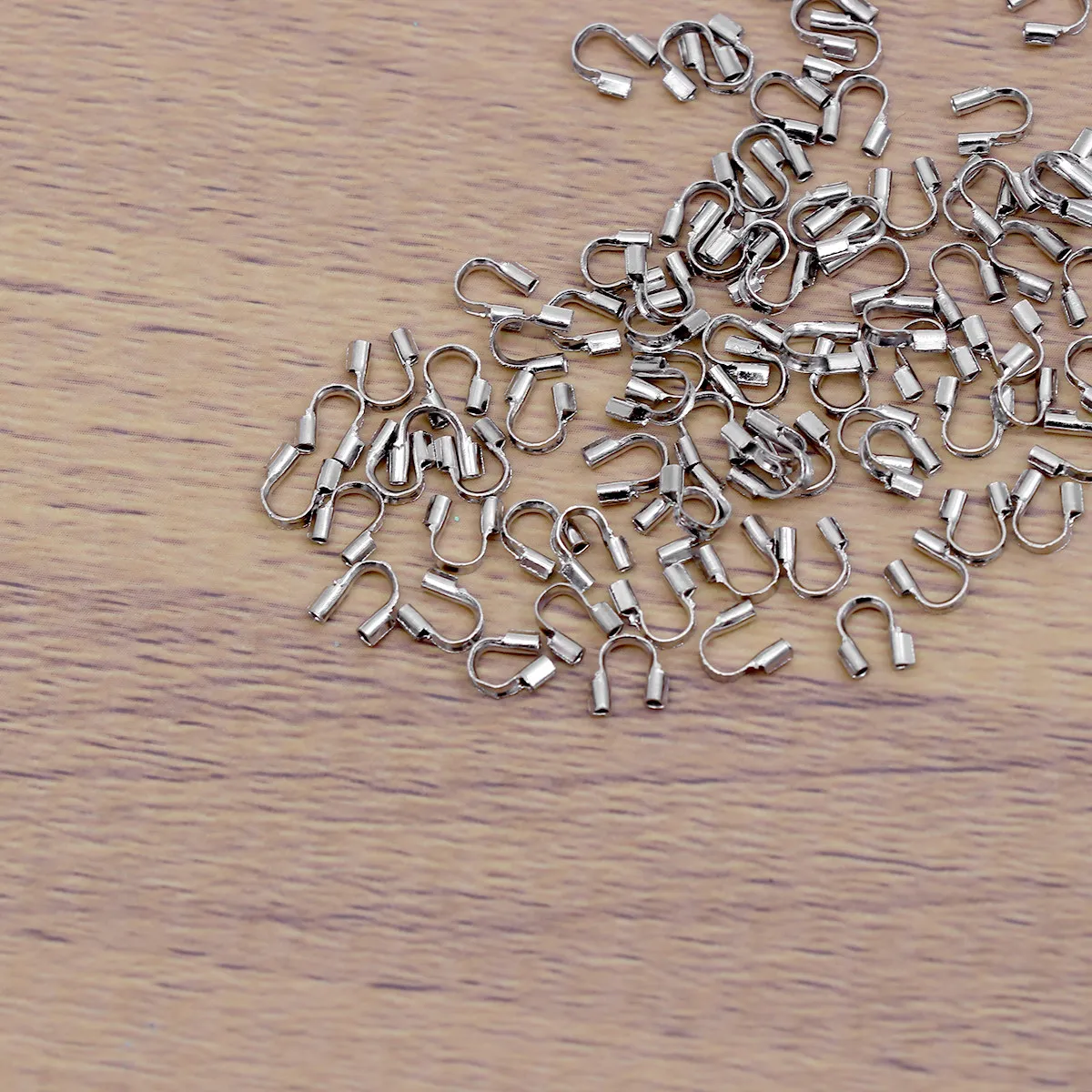 100Pcs Sterling Copper U Shaped Wire Wire Protectors for Jewelry Making DIY Craft Supplies Beading Cord Fraying Prevention