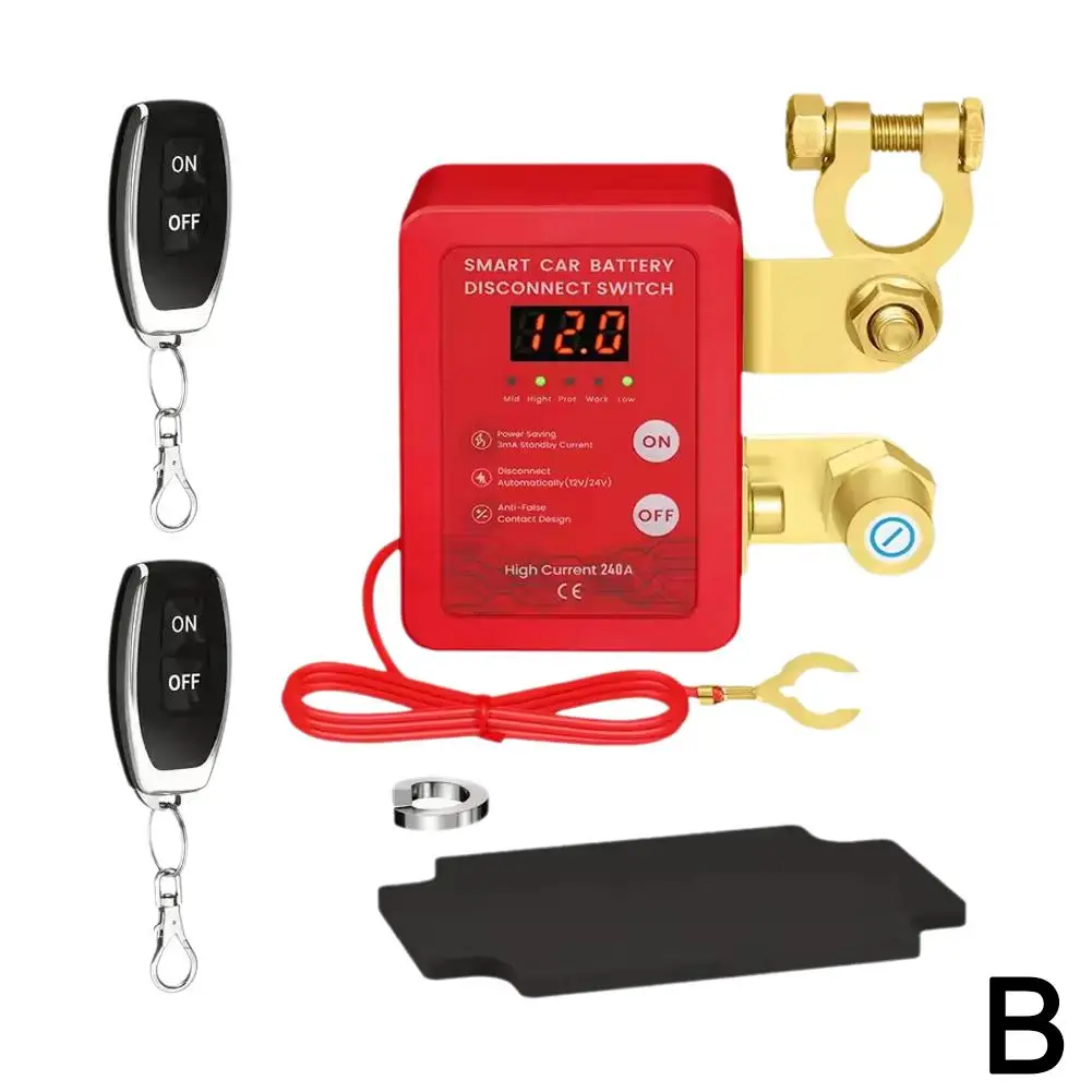 سيارة 240A قتل التبديل 12 فولت بطارية عن بعد قطع شاشة LED مع الجهد التبديل التلقائي إيقاف اغلاق أداة التبديل السيارات Powe N4C6 #5