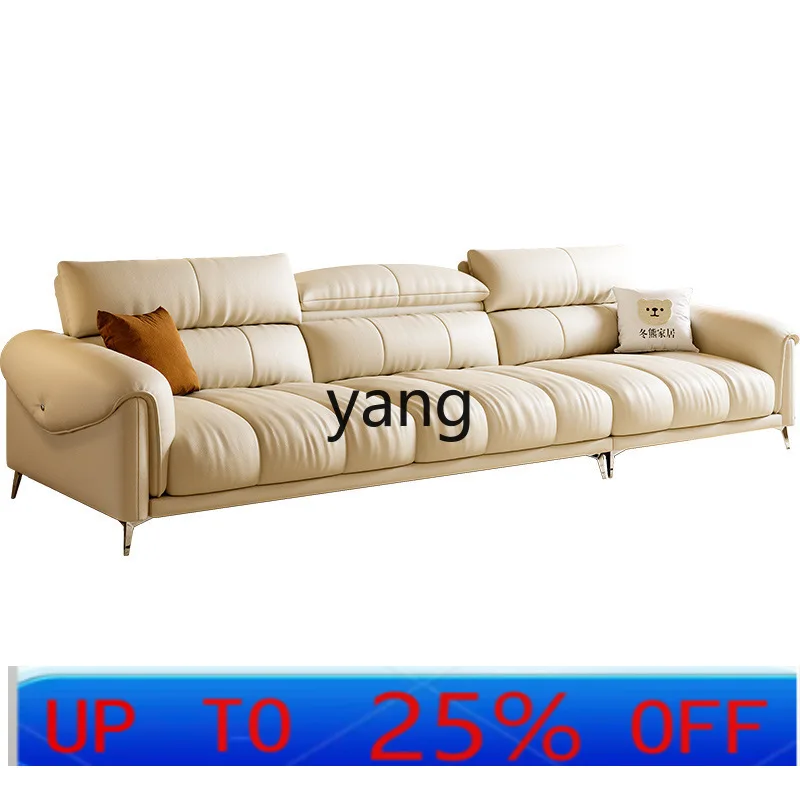 

LTT piano key sofa minimalist light luxury living room small apartment simple modern straight row leather sofa