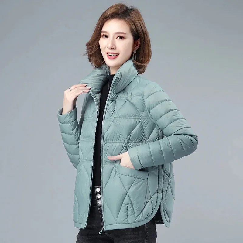 Women's Loose Casual Winter Padded Coat, Lightweight, Short Down, Cotton Jacket, Female, New Fashion, Large Size, Autumn, 2026