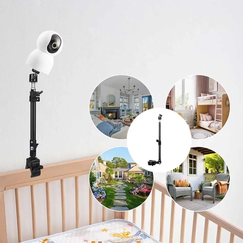Adjustable Clamp Mount For Security Camera Monitors Extendible 35-50cm Desktop Clip Camera Head Bracket Mount Clamp