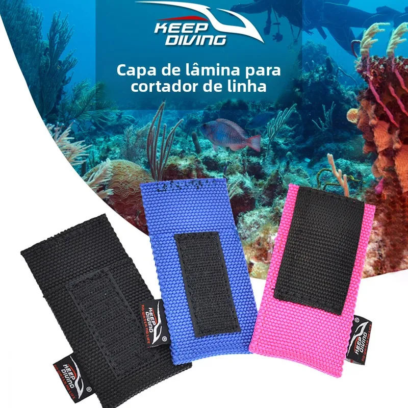 Estojo de Proteção para Faca de Mergulho Subaquático com Cinto de Armazenamento, Fivela Mágica Adesiva e Cortador de Corda pa...