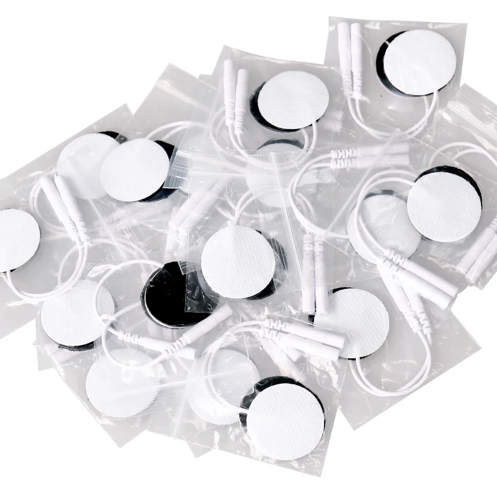 TENS Unit Pad Circular Electrode is Compatible With Most TENS Machines as a Replacement Pad Electrode Patch for Electrotherapy