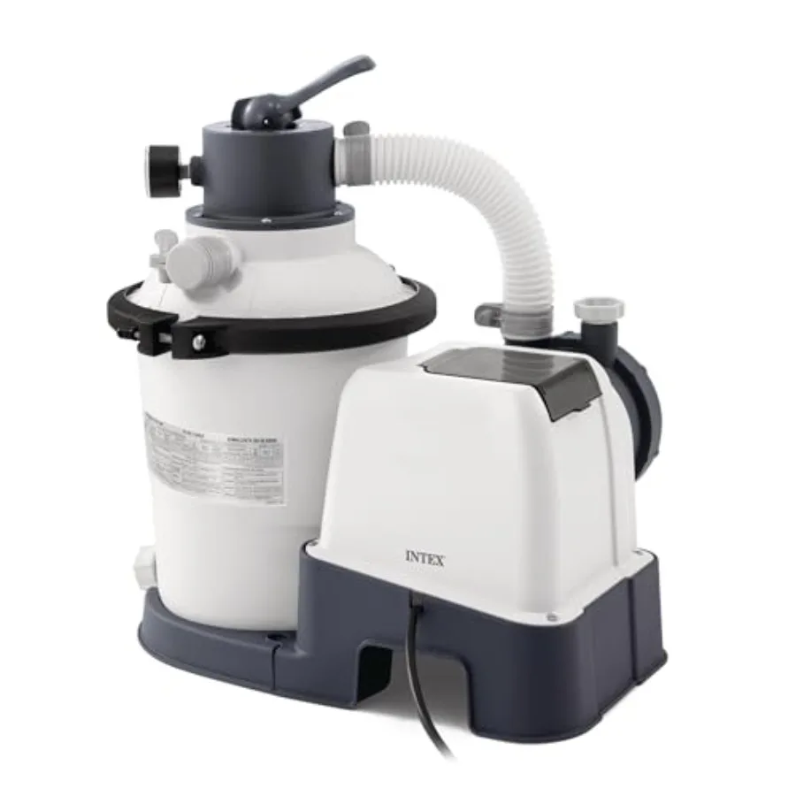 

925 GPH Krystal Clear Sand Filter Pump for Above Ground Pools Swimming Pool Pump with Automatic Timer - Improved Circulation Fi