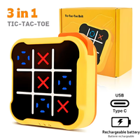 3in1 Electronic TIC-TAC-TOE Bolt Chess Game Multifunctional Children Puzzle Toys Portable Handheld Board Game Toys Kids Gifts