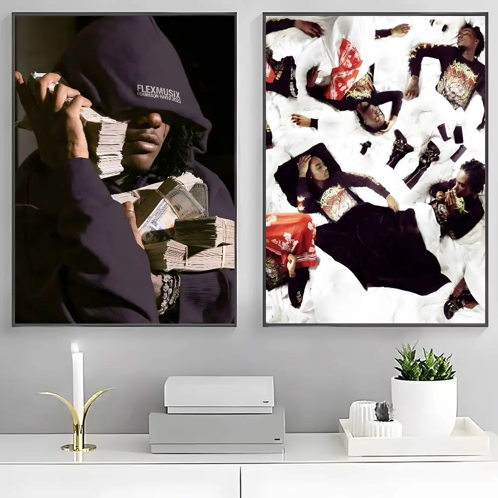 O-OsamaSon Stil Slime RAPPER ملصق HD ديكور المنزل جدار لزج مقاوم للماء غرفة المعيشة المنزلي بار ديكور جمالي #3