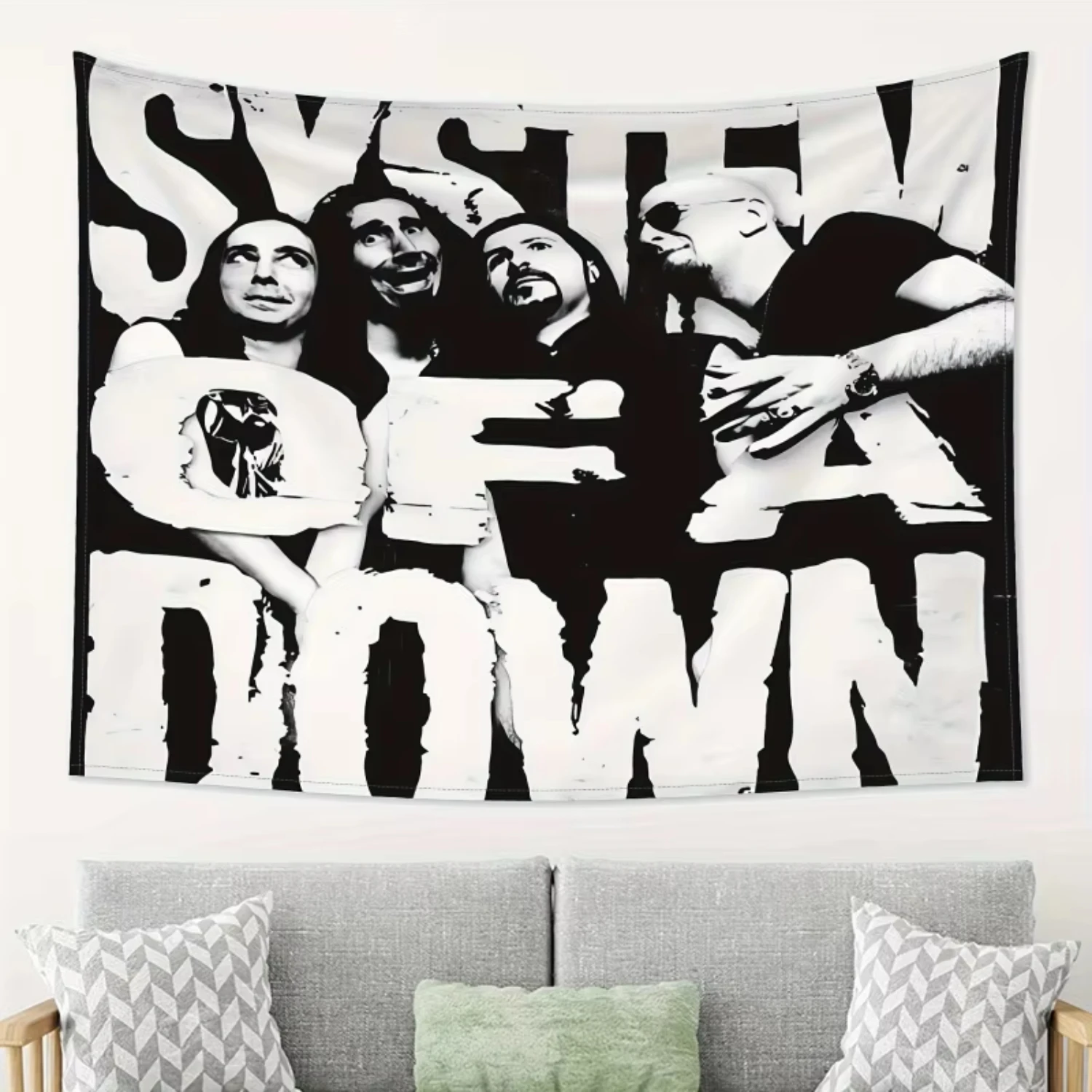 Rock Band Background Cloth Decorative Hanging Cloth Wall Cloth Layout Tapestry Wall Art For Room Home Decoration Decor