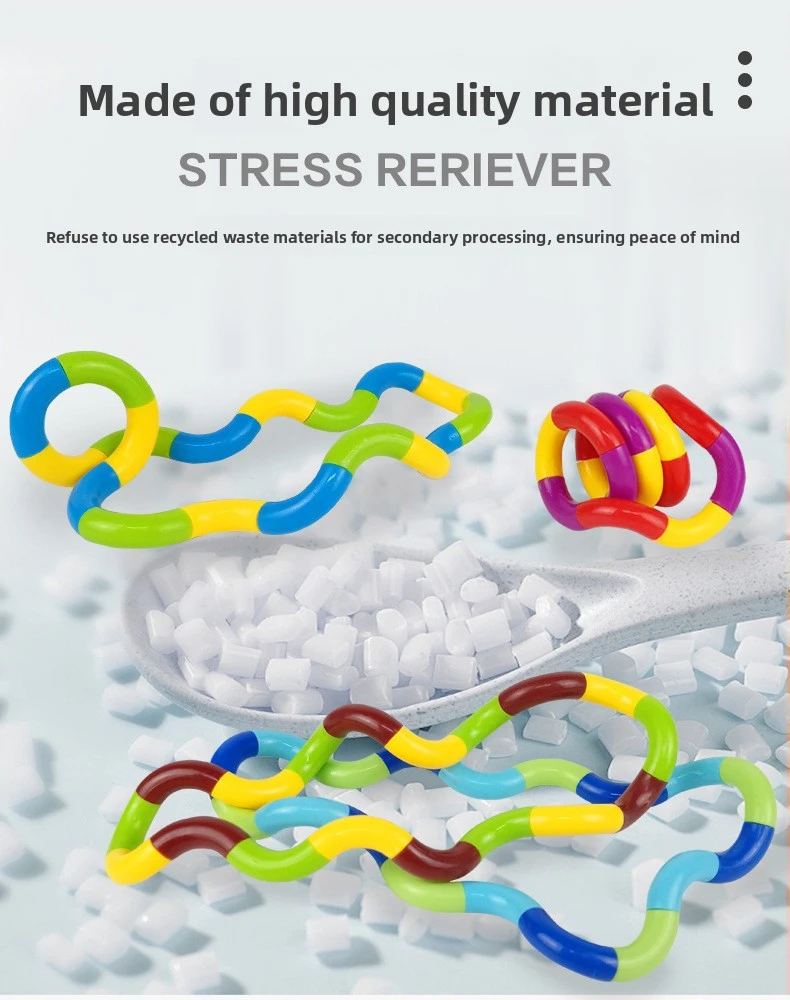 1 Stück Kristall-Verformbares Seil Stressabbauendes Spielzeug Spaßiges und Lehrreiches Verformungsseil Knoten Anti-Stress-Spielzeug – Detail 3