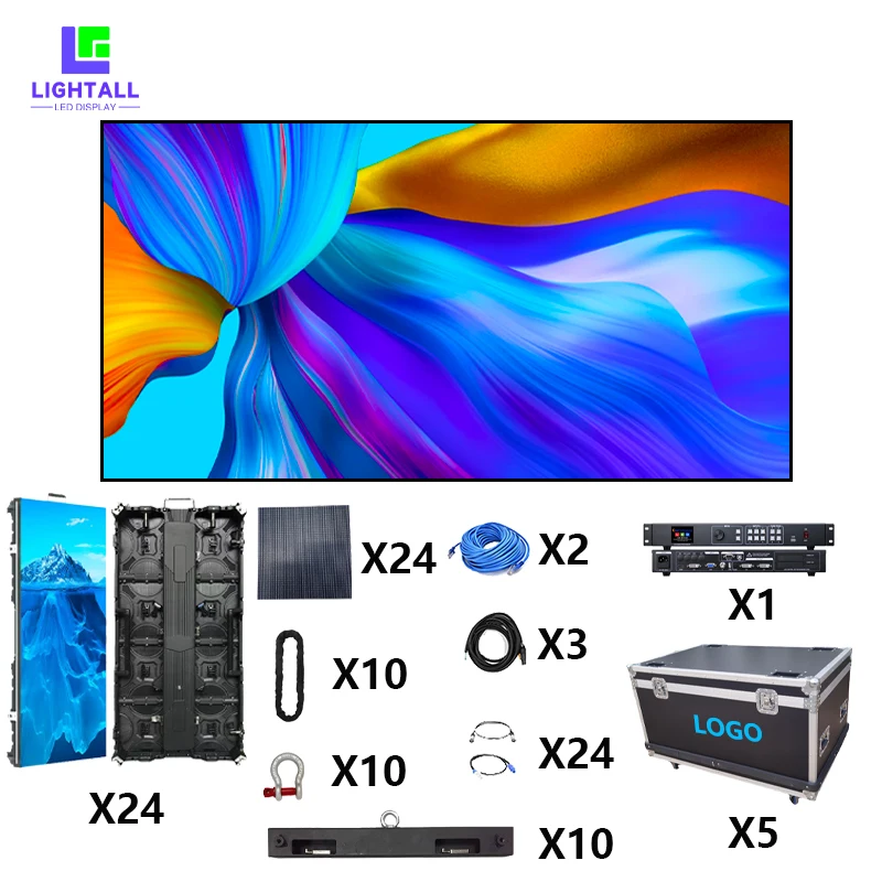 Outdoor 4x3m High refresh rate 3840Hz Led Display Screen Turnkey P3.91mm Video Wall