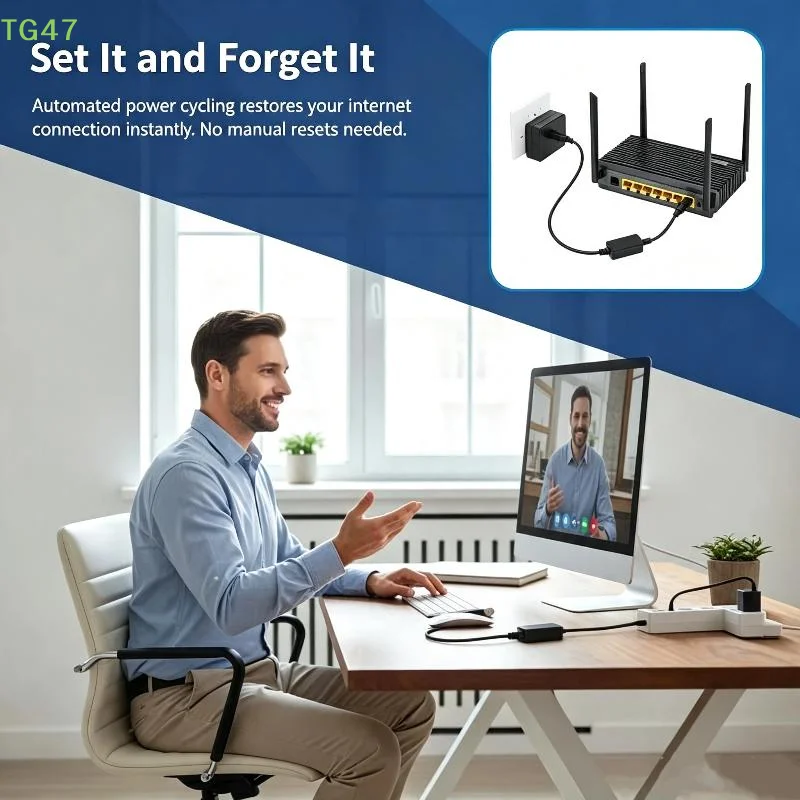 【LS】【LS】Router Automatic Reboot Cable 24H Auto Reset Multi Voltage Support For Home Office Wifi Routers