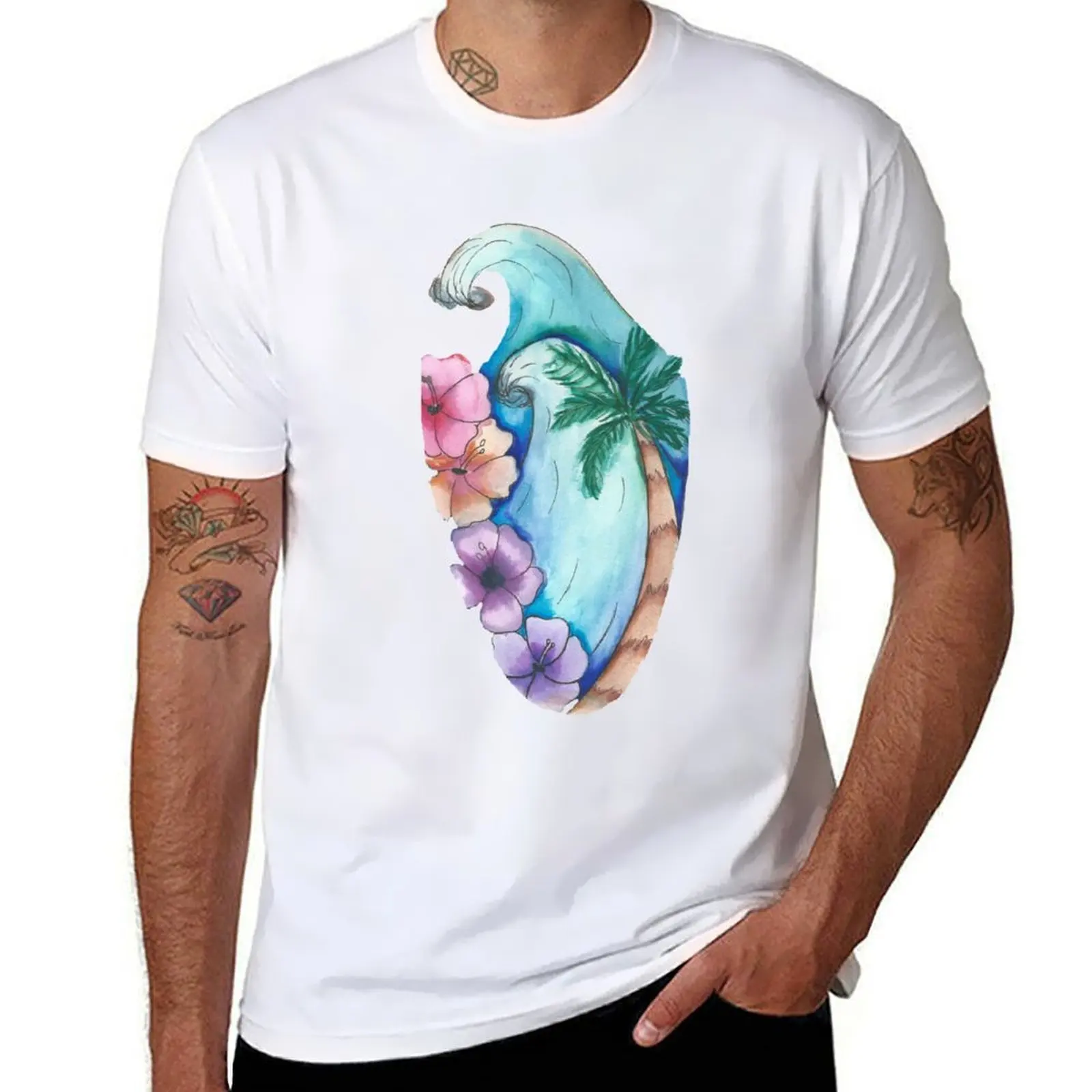 

Hawaiian Ocean T-Shirt man t shirts high quality luxury brand man t shirt cotton T-Shirt