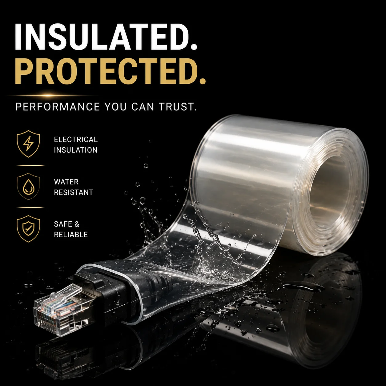 Universal Transparent PVC Heat Shrink Tube 30mm-100mm Wide Car Harness Storage and Protection Pipe