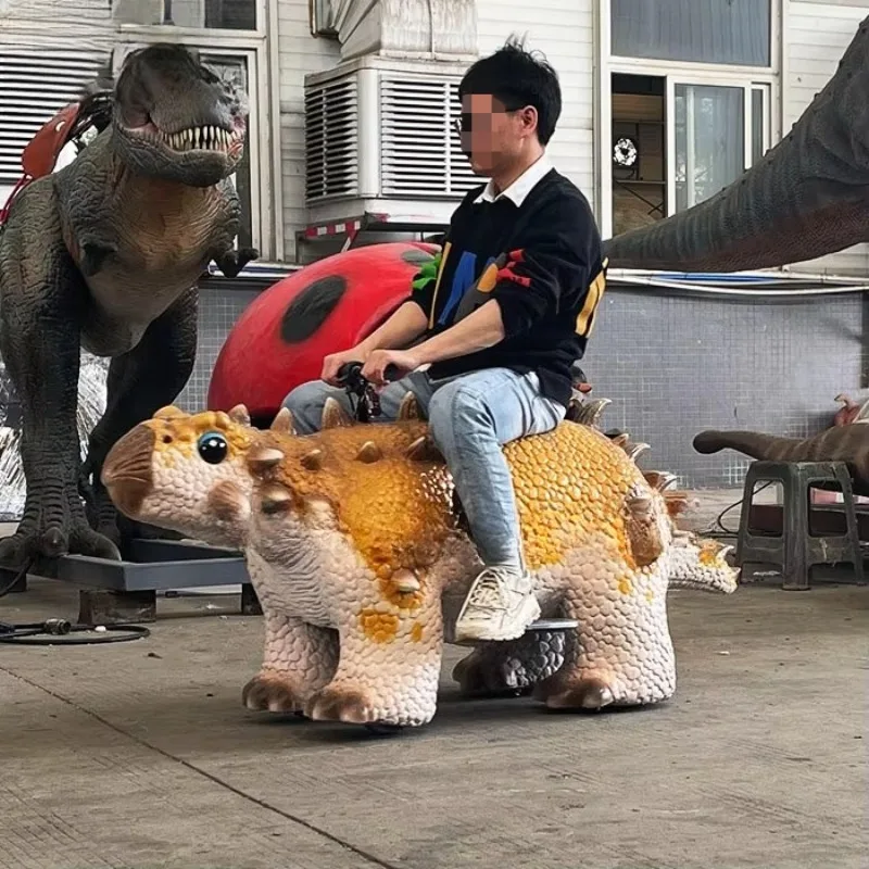 Shopping mall riding coin-operated small dinosaur riding mechanical riding model