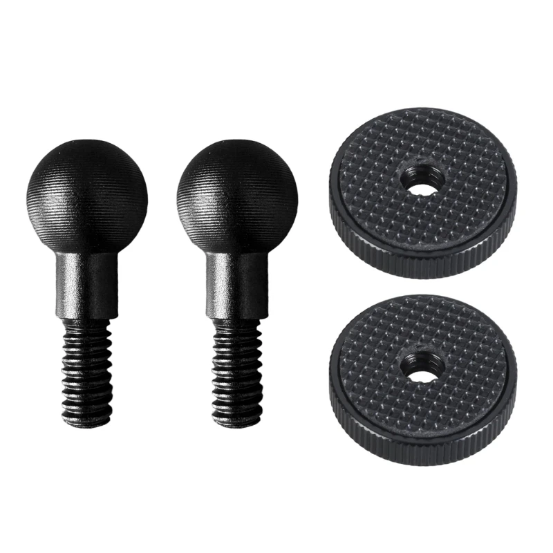 2Pieces 15mm Ball Head To 1/4 Screw Adapter Aluminum Alloy Washers Pad For Action Camera Accessories 33mm Length