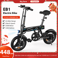 EB1 Electric Bike 350W 7.8Ah Electric Bicycle 40km Max Range 25km/h Speed 14inch Foldable  Electric Bike