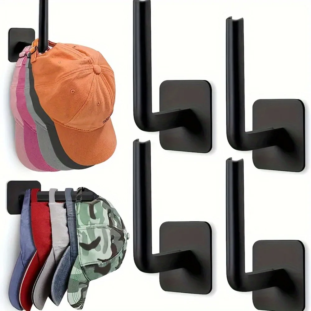 

4-Pack Decorative Wall - Multi-Purpose Hanging Hooks For Clothes, Bags Kitchenware, Space-Saving & Stylish Home Organization