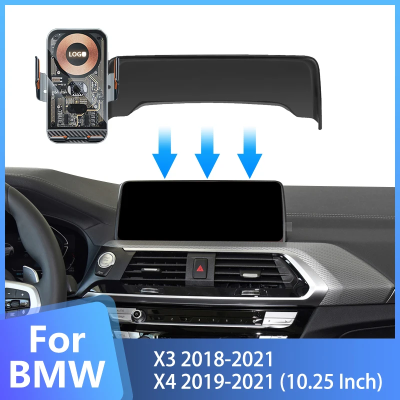 Car Mobile Phone Holder Stand Bracket Mount Dedicated 10.25 Inch Screen Fixed Base Collocation For BMW X3 G01 X4 G02 2018-2021