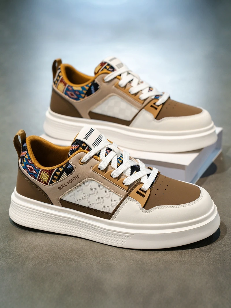 

Men's Casual Thick Bottom Flat Shoes Anti-Slip Spring Summer New Style Leisure Sports Increase Height Trendy Shoes