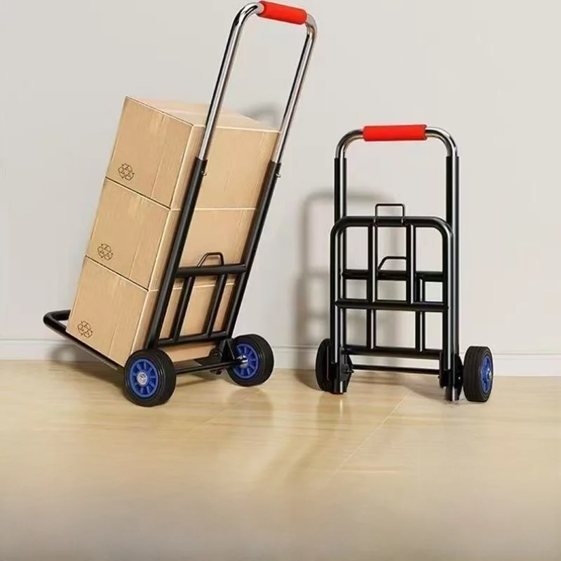 折りたたみ式小型ショッピングカート、便利な屋台用手押しカート、移動が簡単、野菜購入用カート、格納式ハンドル、全輪駆動