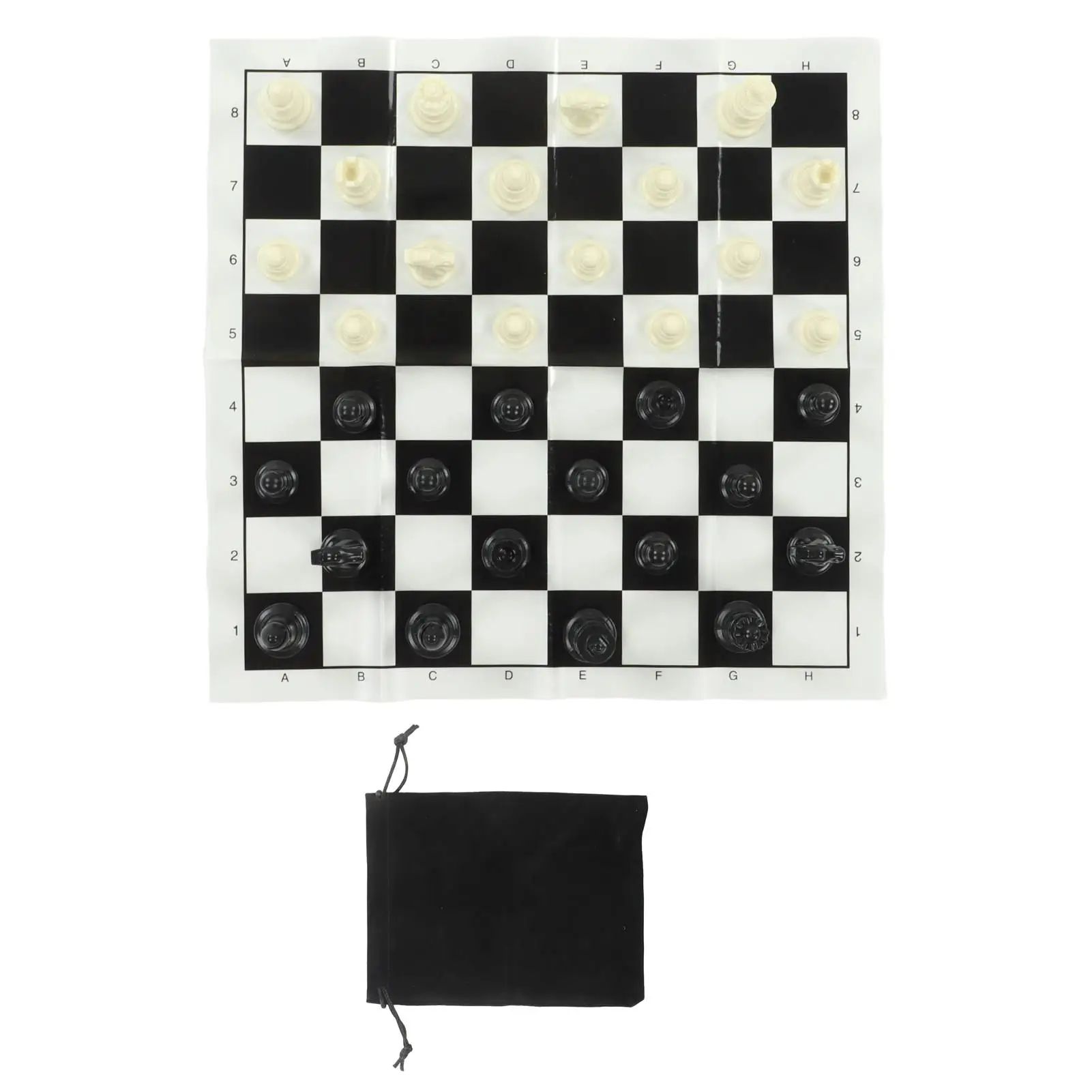 

International Portable Plastic Chess Set 25CM Film Chessboard For Adults & Kids