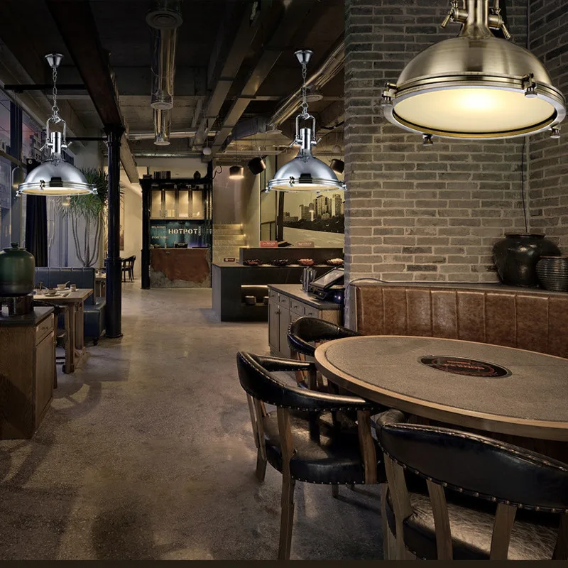 LOFT industrial wind metal chandelier chain restaurant barbecue restaurant hot pot restaurant office studio chandelier