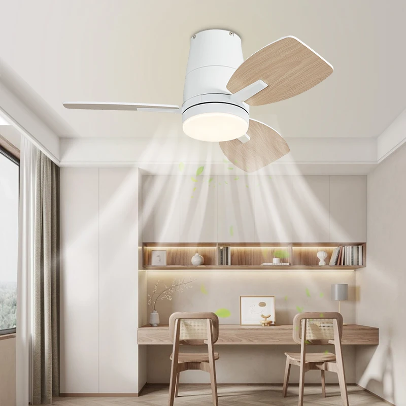 

30/42 Inch Embedded DC Ceiling Fan with Light Remote Control 3CCT Dimmable Noise Free Ceiling, Bedroom, Study, Living Room