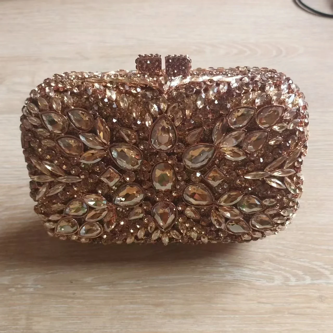 

XIYUAN Ladies Crystal Women Elegant Fancy Evening Handbags Women Bridal Party Day Clutch Purse Gold Clutches Purses