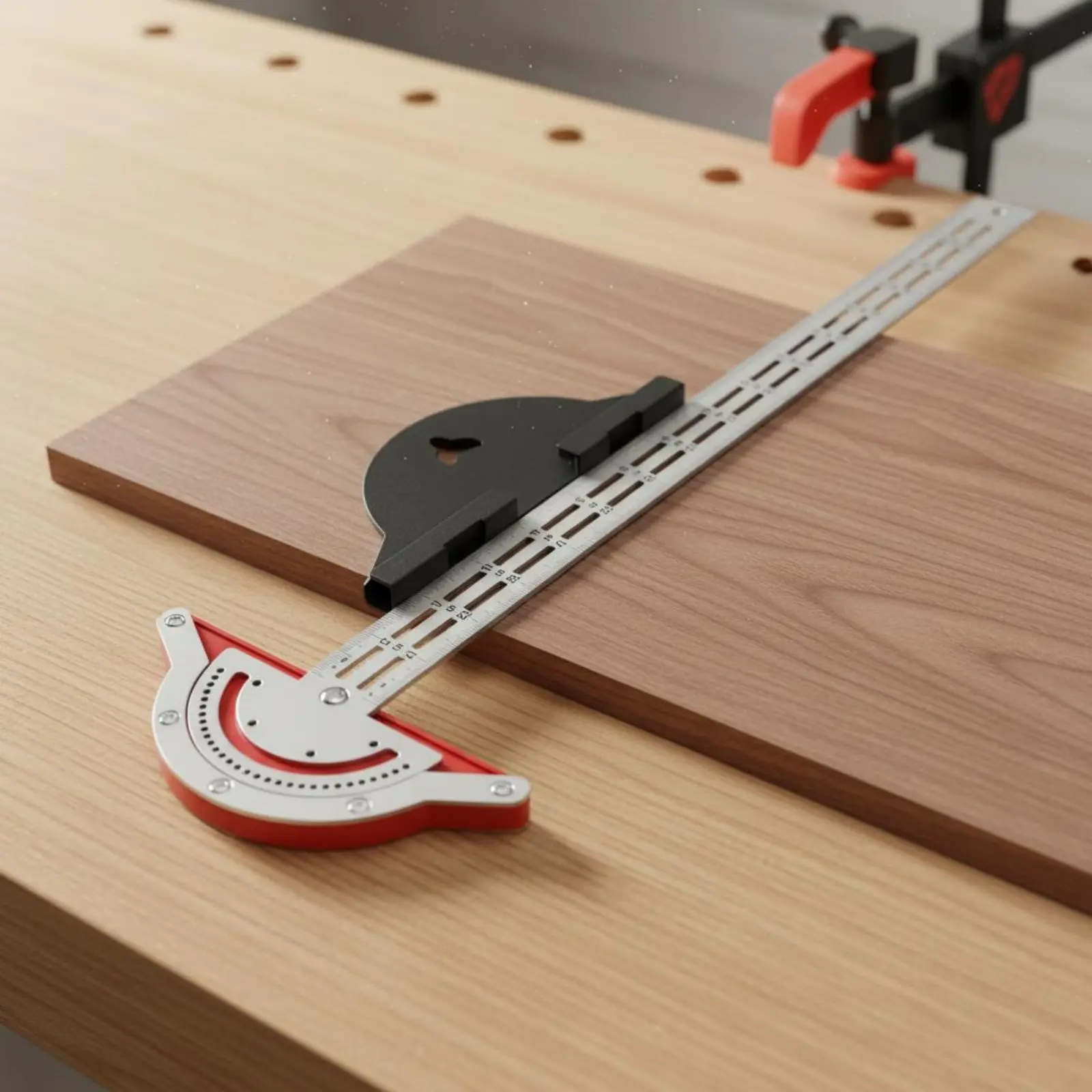 Carpentry Edge Ruler Precise Measurement Woodworker's Angle Gauge Multi-Angle Measuring Ruler Multifunctional for Woodworkers