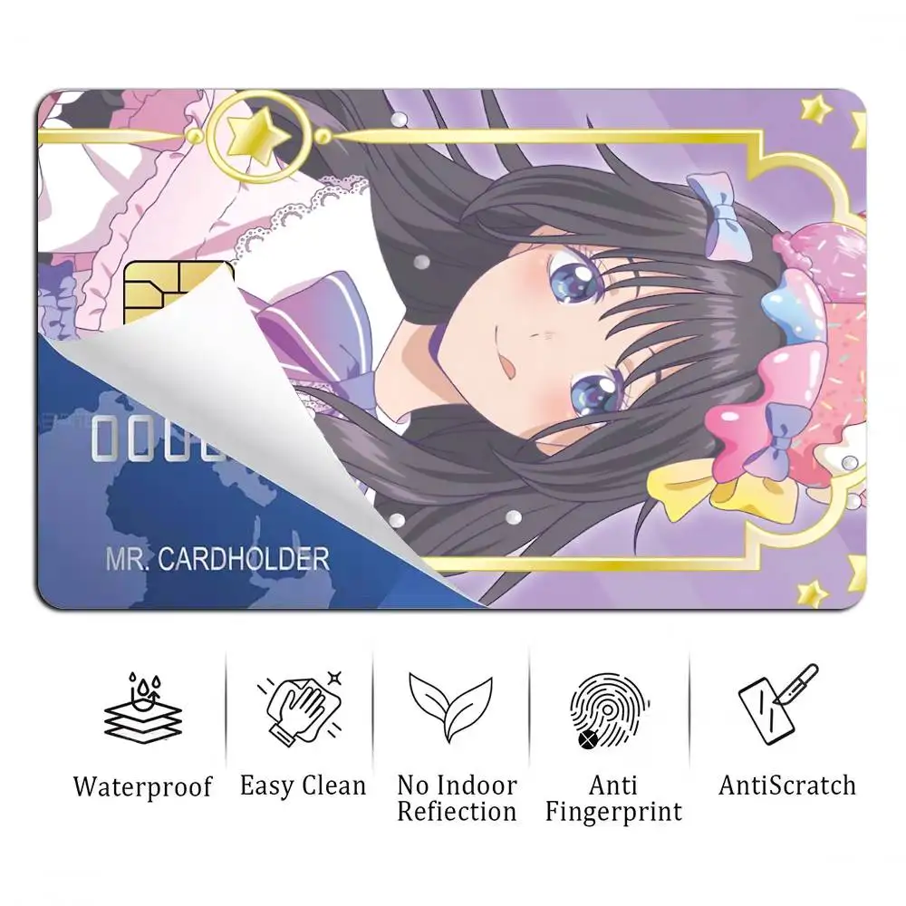 Kaoruko Waguri Official Art Merch Card Stickers for Bank Access Protective Waterproof Film Cover Sticker Gift