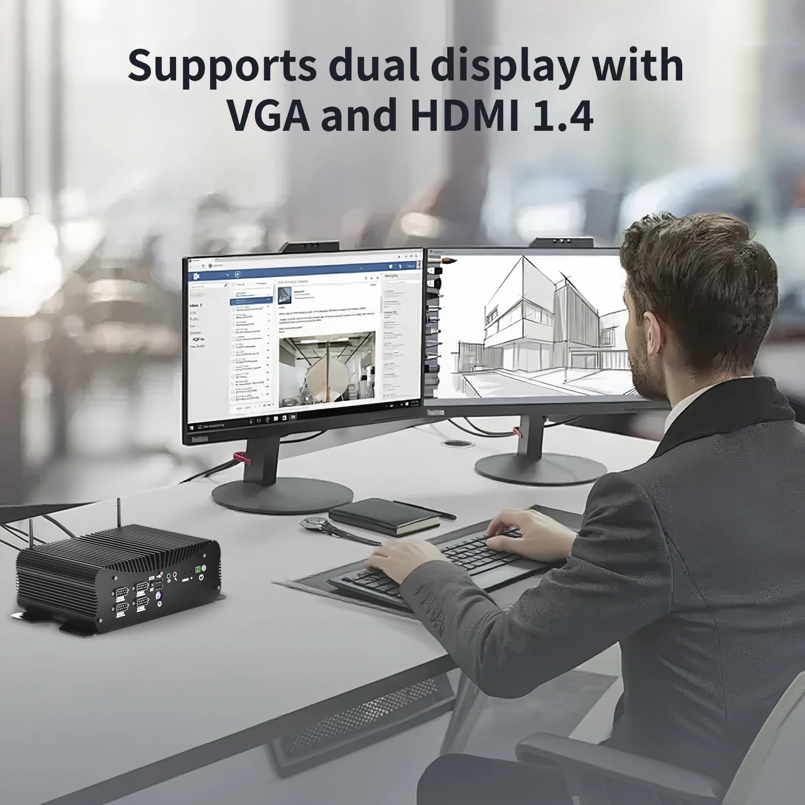 Fanless 6-COM Ports Industrial Computer Core 7 250U I7 1370P Embedded Box PC GPIO HD VGA 2x2.5G Lan for Surveillance /Medical 4G