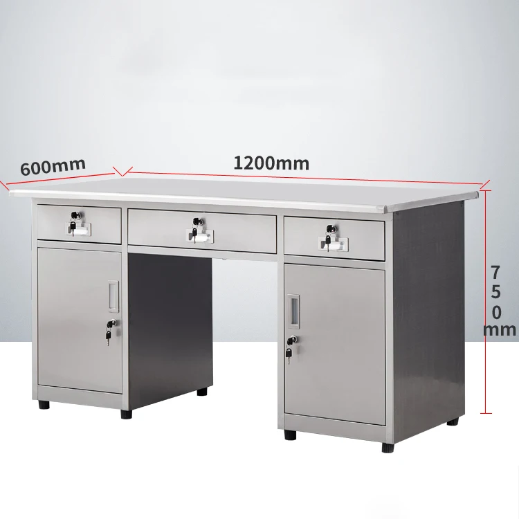Biurko biurowe nowoczesny stół warsztatowy ze stali nierdzewnej do pomieszczeń czystych z szufladami Laboratoryjne stanowiska medyczne