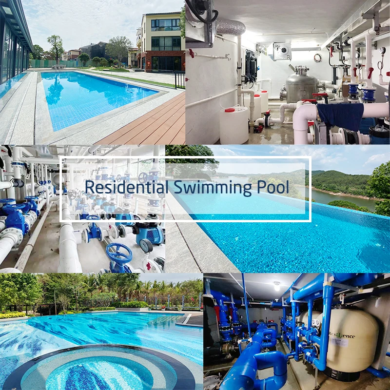 DSL Villa Swimming Pool Heating Water Treatment System Includes Heater Filter Pump & Smart Robot for Ground Inground Pools - view 4