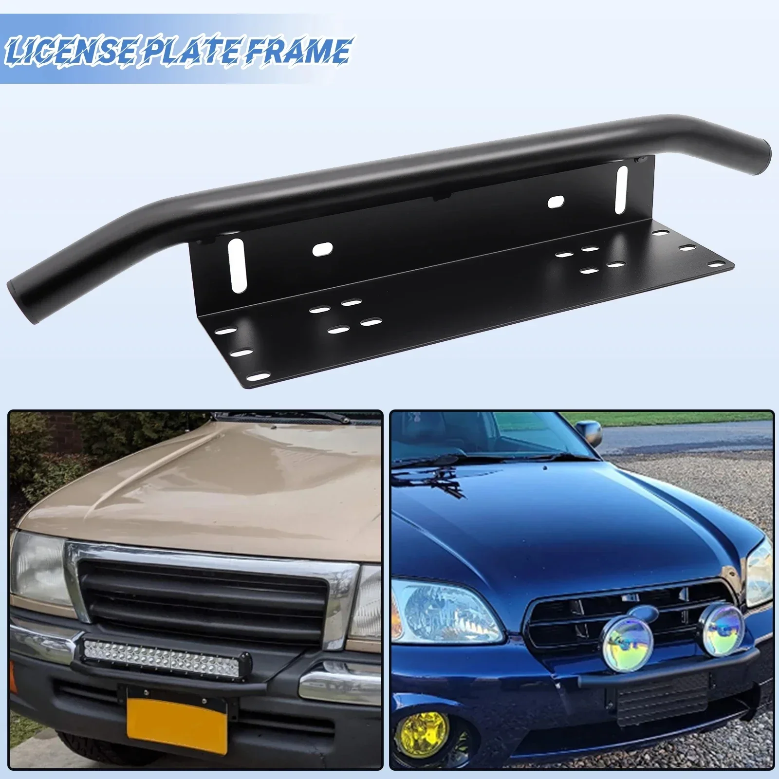 Universal  Aluminum Alloy Bar Front Bumper License Plate Light Mount Bracket Holder Offroad 4x4 Off Road Vehicle LED Light Bar