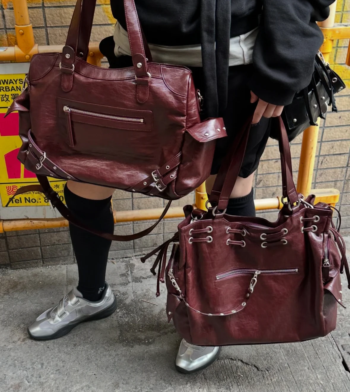 حقيبة دراجة نارية ذات علامة تجارية متخصصة، حقيبة كتف جديدة برباط وجيب برباط للنساء #5