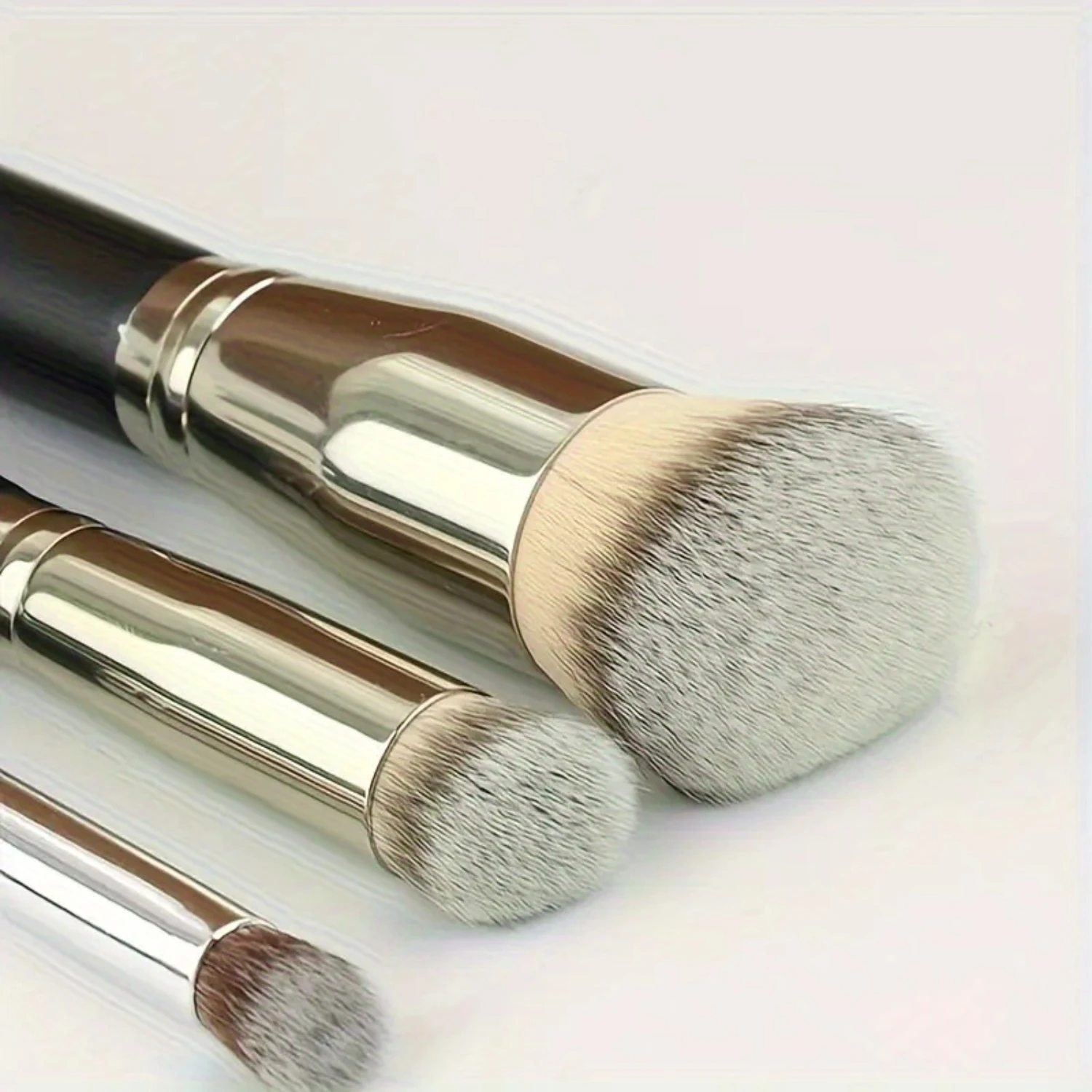 Foundation Brushes Set - Professional Kabuki Brushes For Blending Liquid Cream Powder - Cosmetics Buffing Stippling Concealer