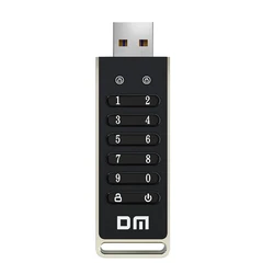 DM 256-bit Encrypted USB Drive Password Secure Flash Drive USB3.2 U Disk Support Reset/Wipe/Auto Lock Function FD063
