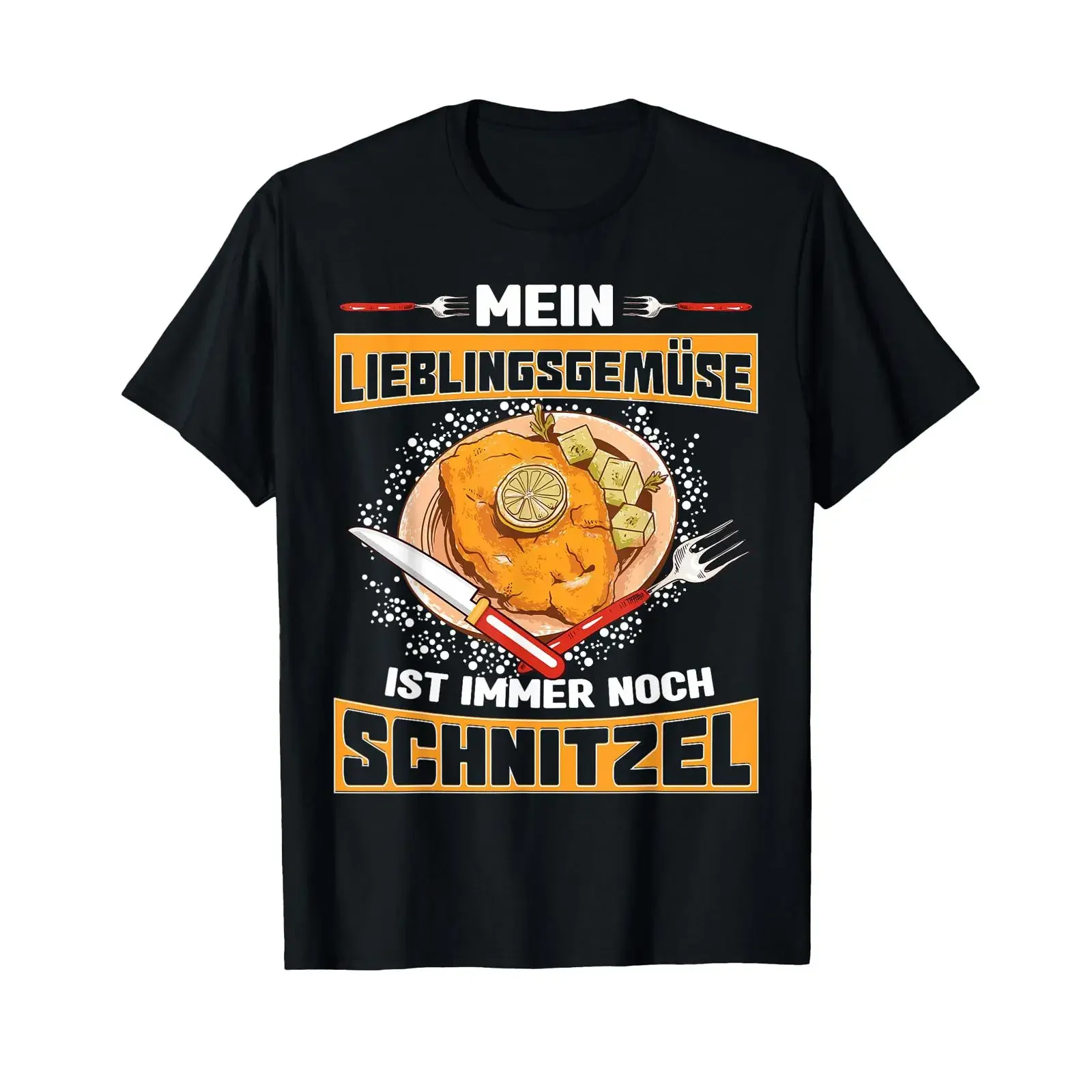 Schnitzel my favorite vegetable is T shirt vintage Washed Comfortable homme designer clothes graphic Versatile Breathable