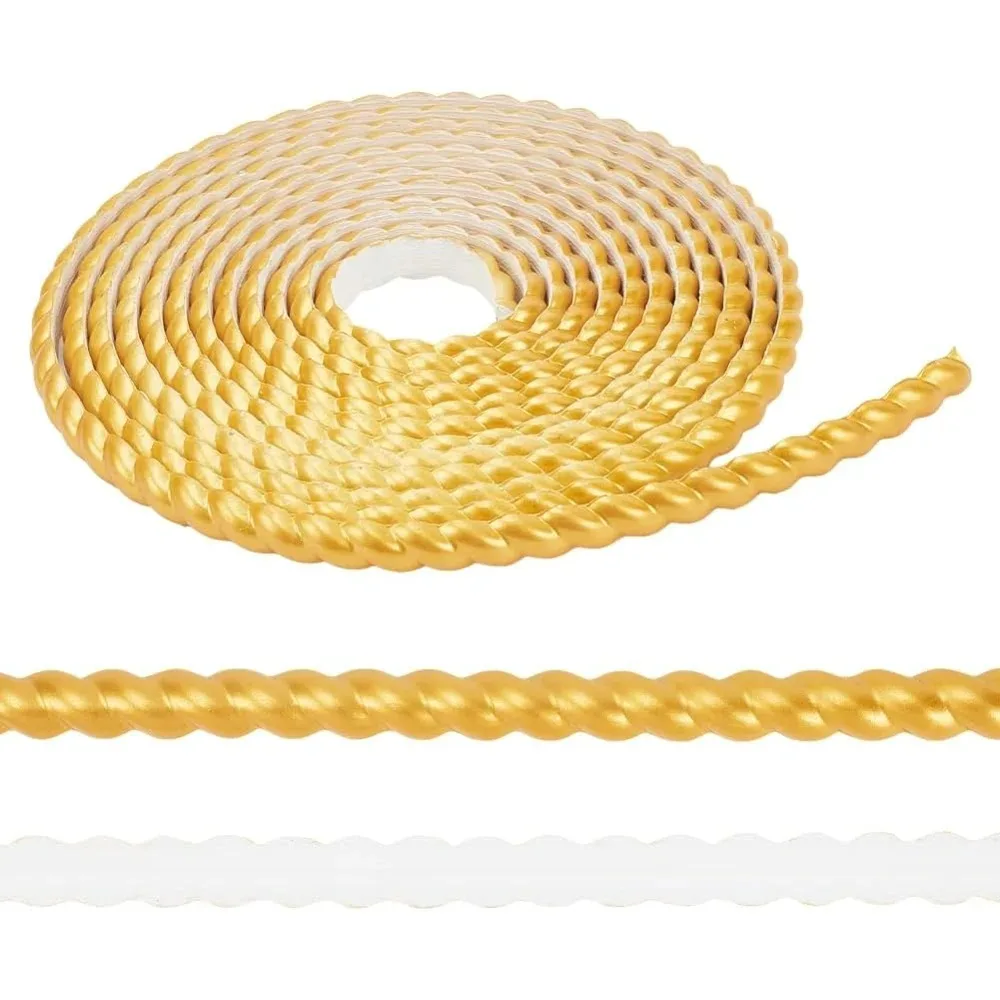 

5,5 ярдов гибкая молдинговая накладка на стену 0,6 дюйма ПВХ потолочная настенная молдинговая отделка для мебели, двери, шкафа, домашнего декора