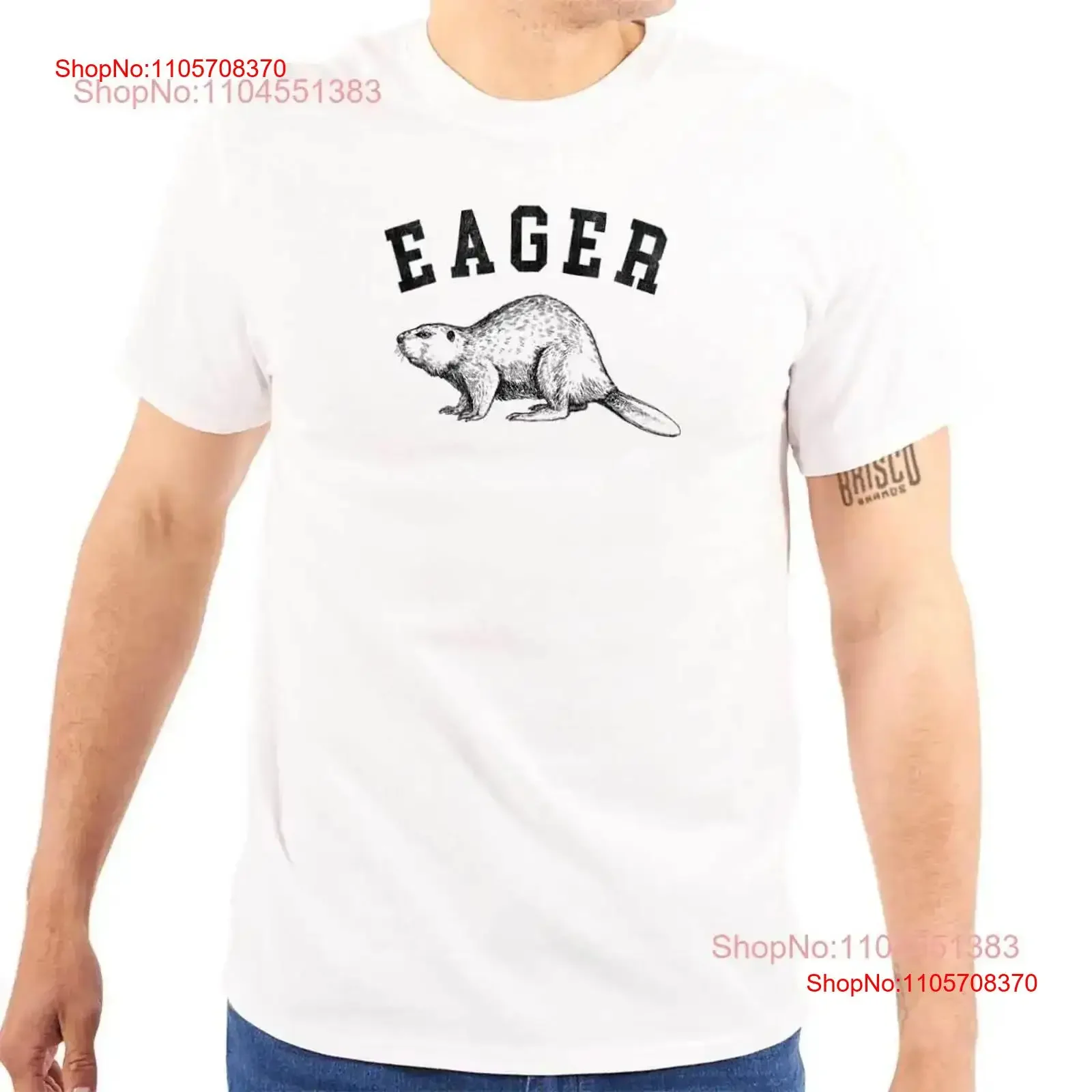 Funny Animal Pun Eager Beaver Sarcastic Joke Womens or Mens Crewneck T Shirt vintage Washed Stretched designer clothes