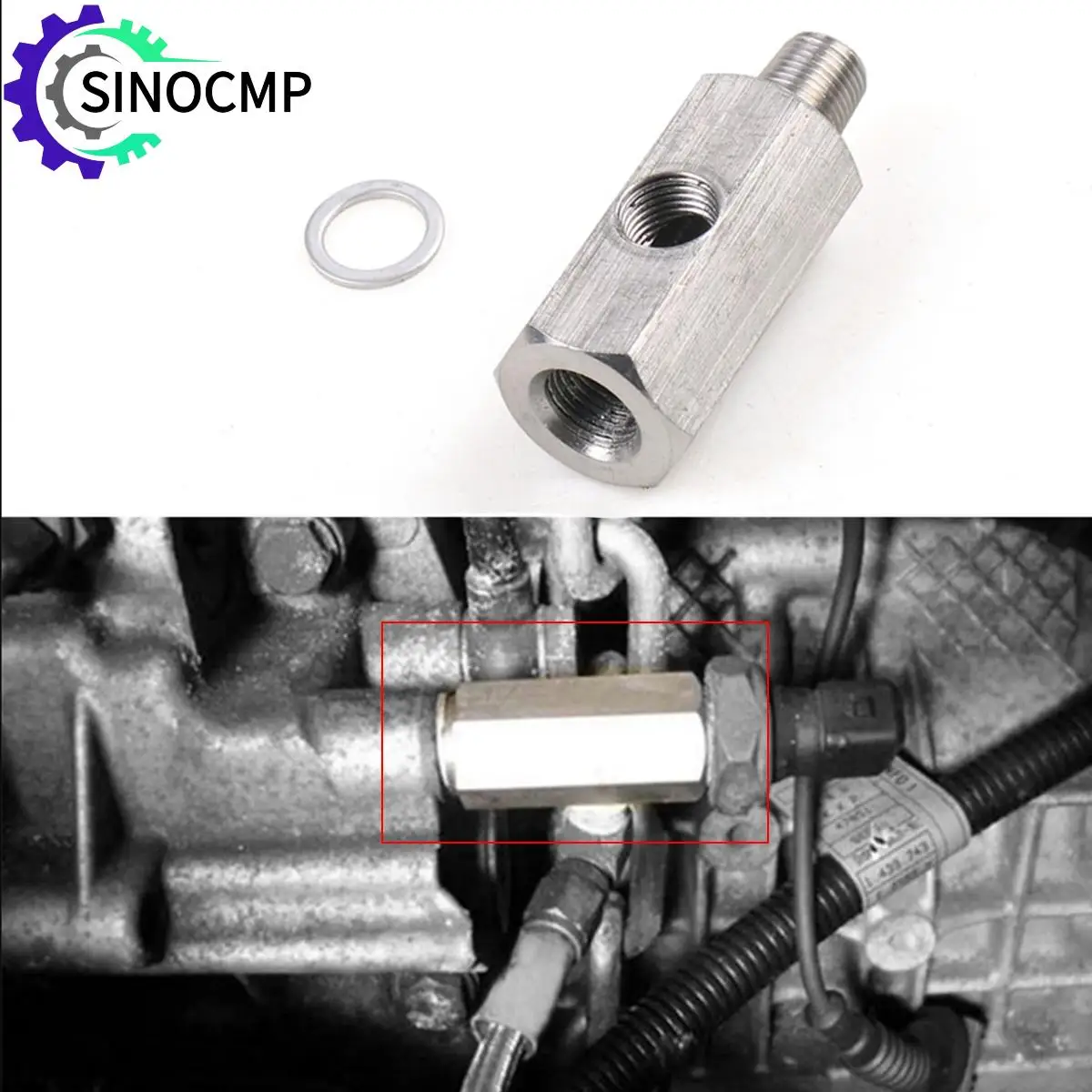 

Universal 1/8'' BSPT Oil Pressure Sensor Sendor Tee Adapter to 1/8 NPT Gauge T-Piece Car Accessories Stainless Steel Turbo Parts