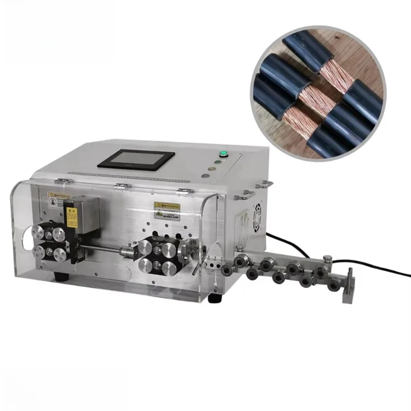 Electrical Machinery Automatic Wire Stripping Machine With 7-inch Color Touch Screen Eight-Wheel Drive For Industrial Use