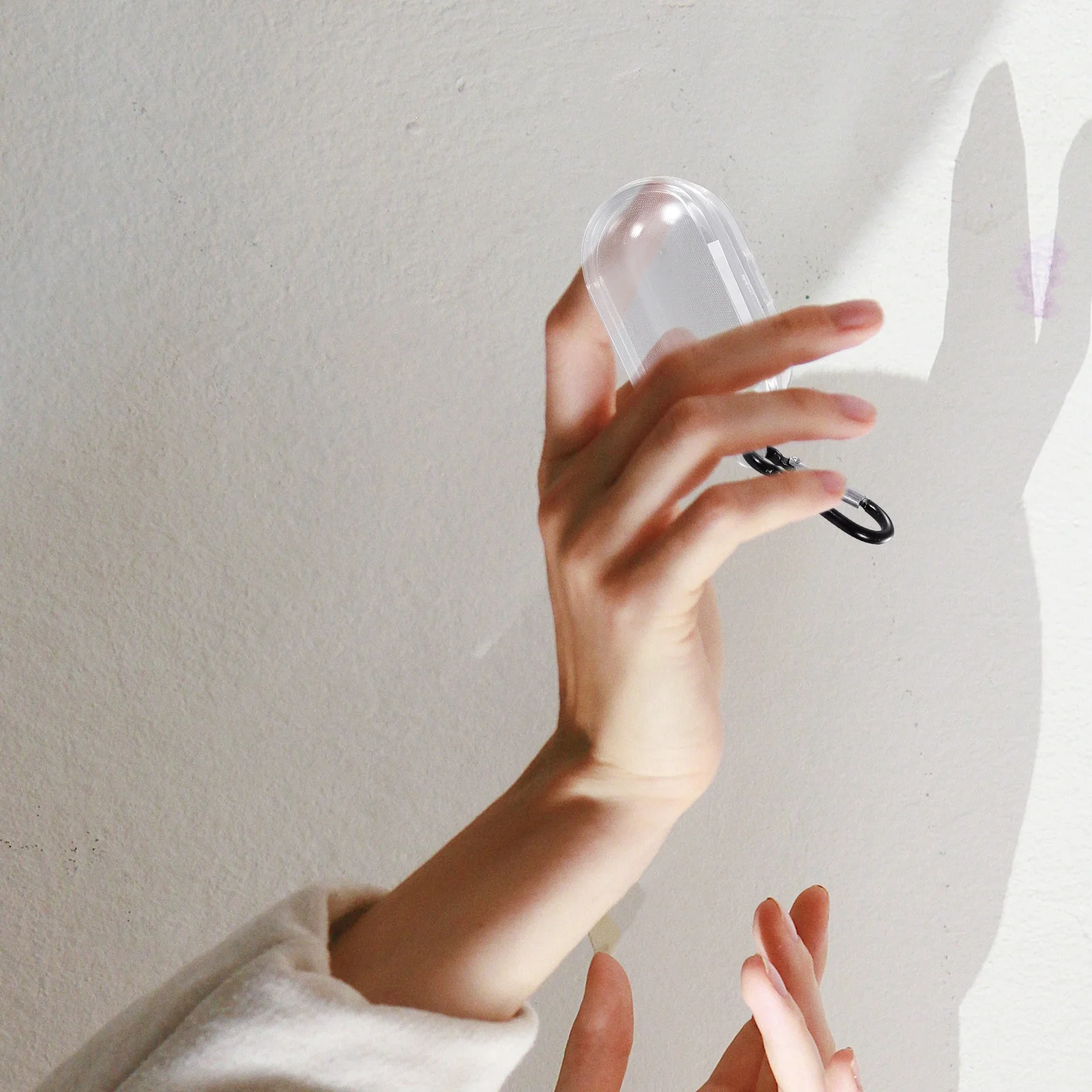 

1 pc Earphone Protection Case Transparent Premium Tpu Waterproof Wireless Earphone Box Scratch Resistant Charging Hole