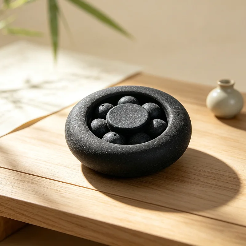 Chinese Style Natural Incense Beads Lucky Fortune Spinner Good Luck Wealth Blessing Stress Relief Handheld Massage Exercise Fidg