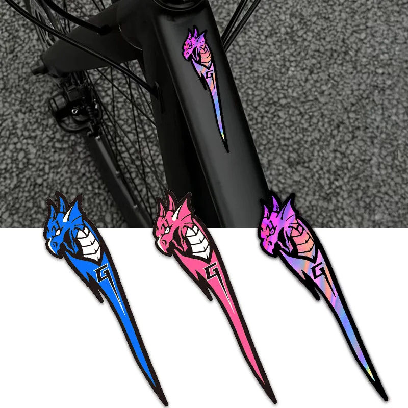 1 قطعة رأس التنين مع حرف G ملصق أزرق وردي تصميم ثلاثي الأبعاد ملصق ديكور لملحقات الكمبيوتر المحمول للسيارة والدراجات