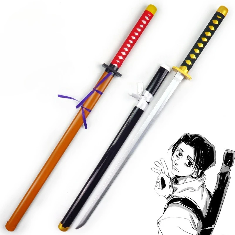 

105cm/41.34in Bamboo Cosplay Swords Samurai Anime Peripherals Model Props Weapons with Sheath Ornaments Crafts Toys Holiday Gift