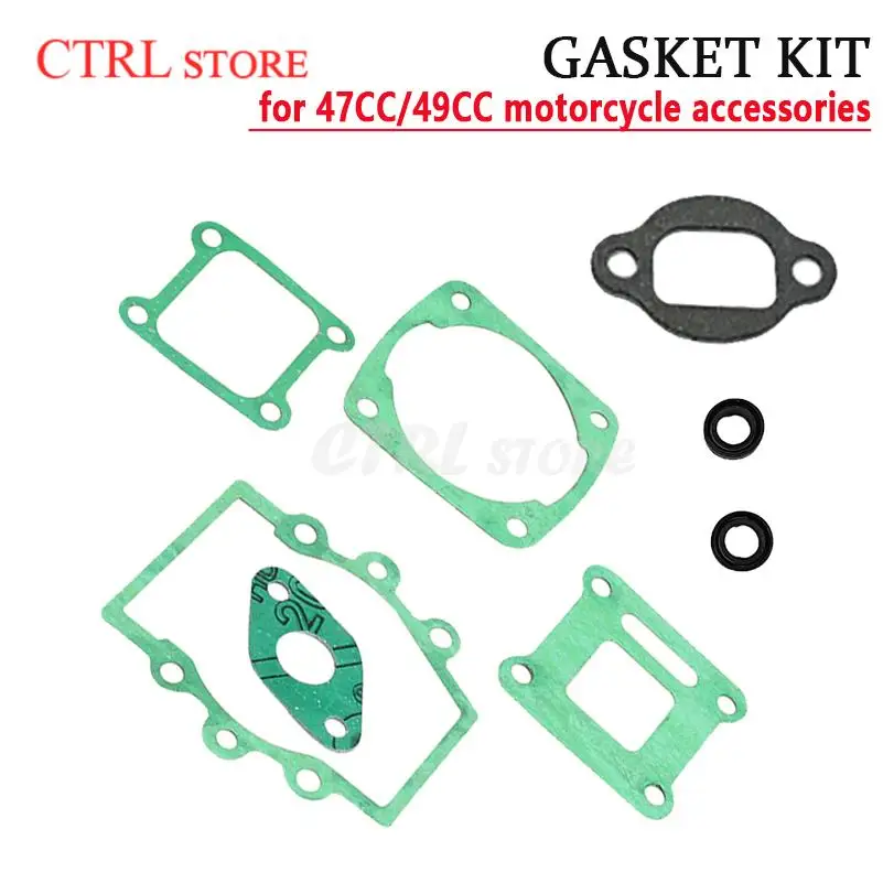 Mini Motorcycle Accessories 47/49cc Two-Stroke Engine Gasket Cylinder Gasket Carburetor 40-6 Paper Gasket High-Quality Parts