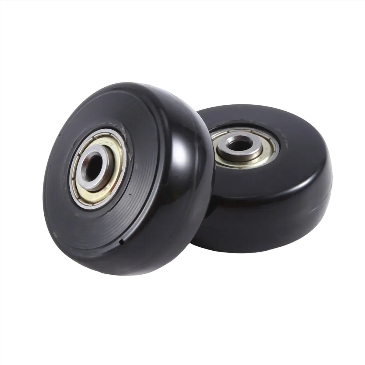 ABQR 50X22mm مجموعة من 2 عجلات بديلة لحقيبة الأمتعة، عجلات دوارة من البولي يوريثان، مجموعات إصلاح محامل من الفولاذ الكربوني #4