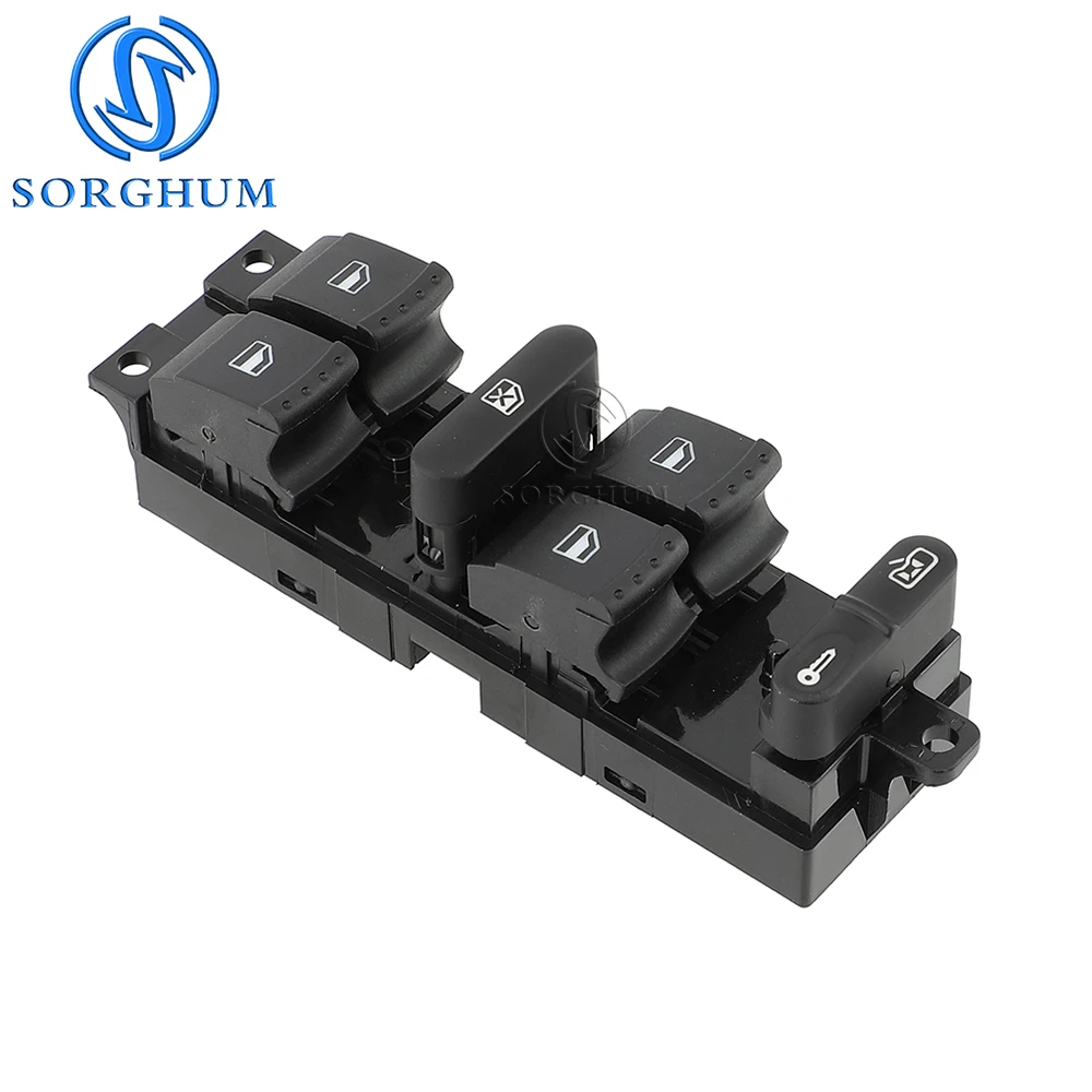 SORGHUM 1JD959857 Driver Side Electric Window Master Switch Button Fits For VW Golf 4 Passat B5 Seat Leon Toledo Jetta 2000-2009