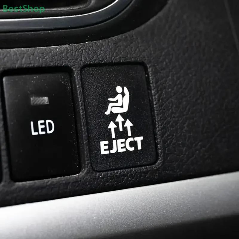 1Pcs Men's Humorous Automotive Accessories EJECT Button Stickers For Empty Car Buttons Joke Gift For Car Enthusiasts