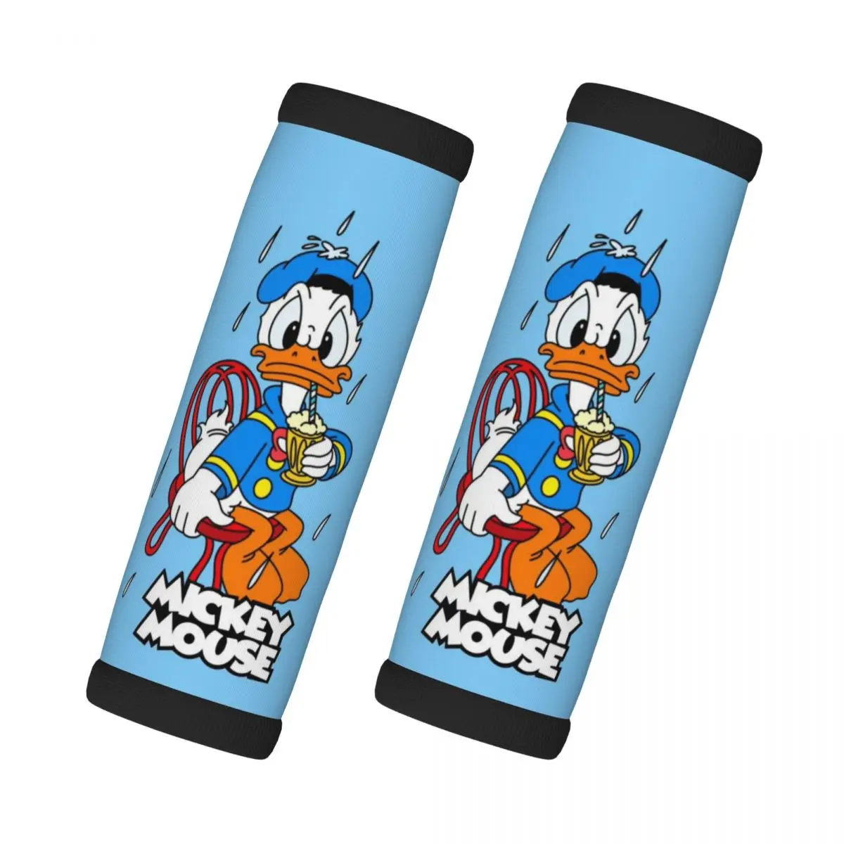 

Custom Donald Duck Luggage Handle Wrap Suitcase Identifier 2 Pack Funny Cartoon Refrigerator Handle